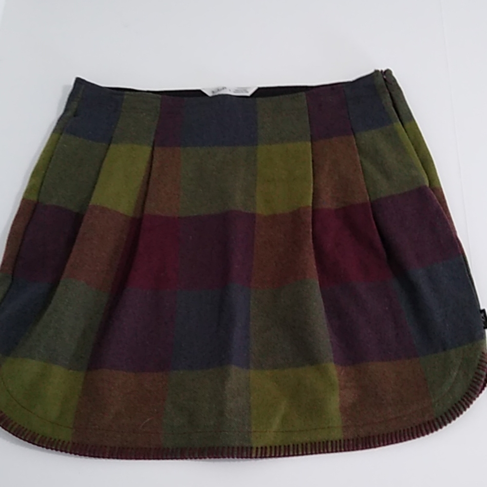 Woolrich Plaid Lined Mini Skirt 8 w Pockets